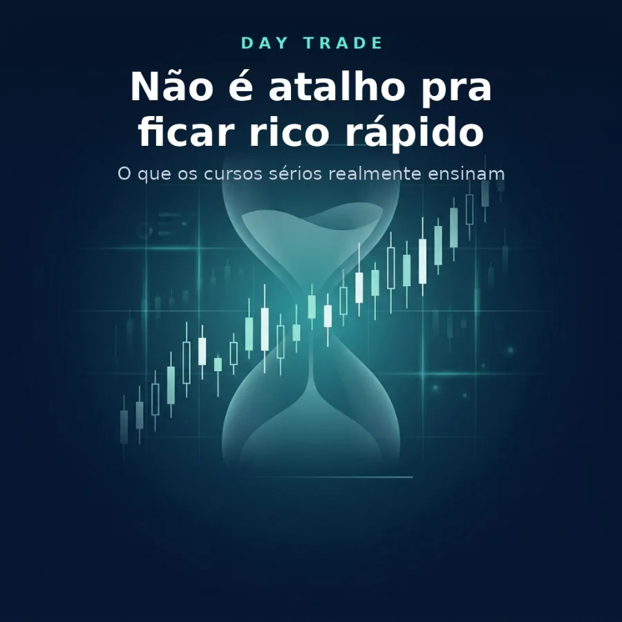 Day trade não é atalho pra ficar rico rápido: ilustração conceitual